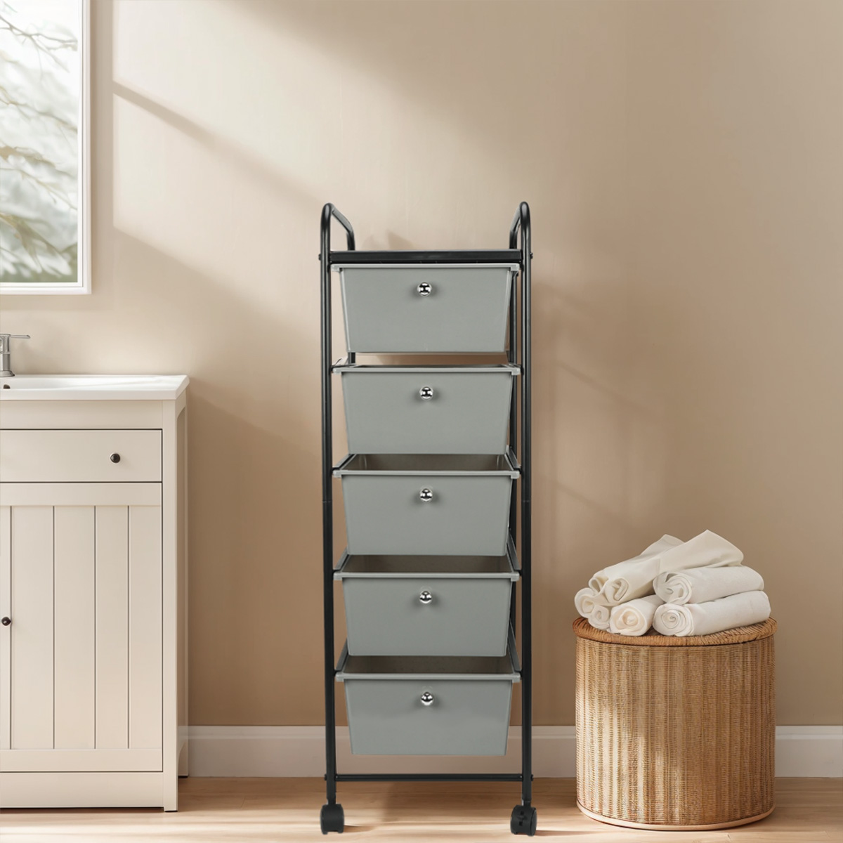 Costway Black Office cart