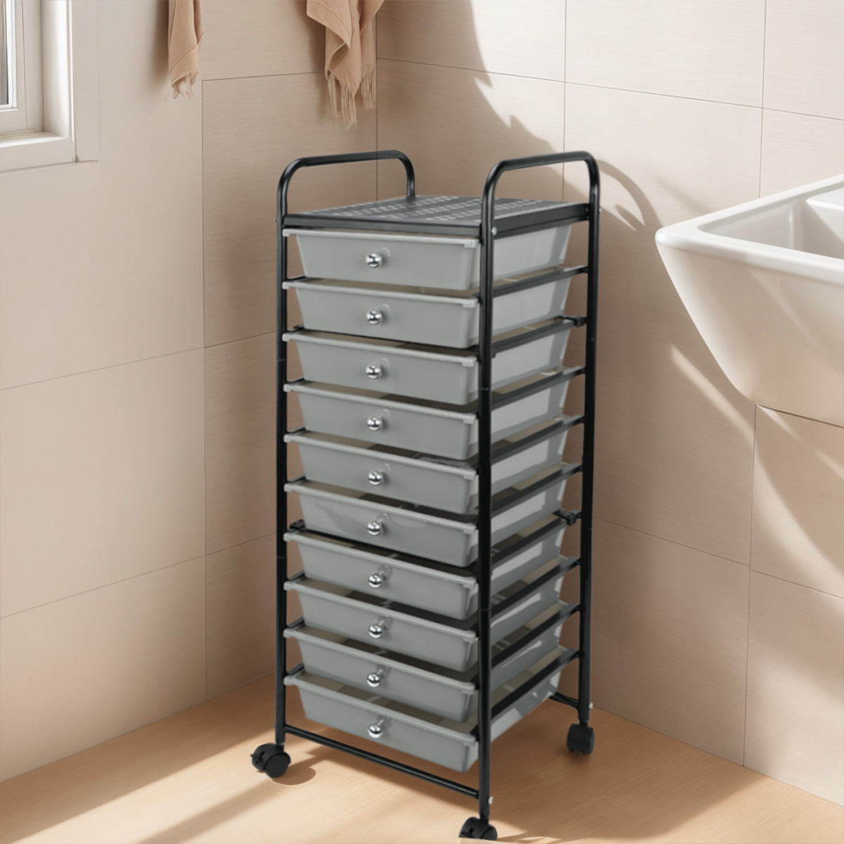 Storage Cart with Removable Drawers