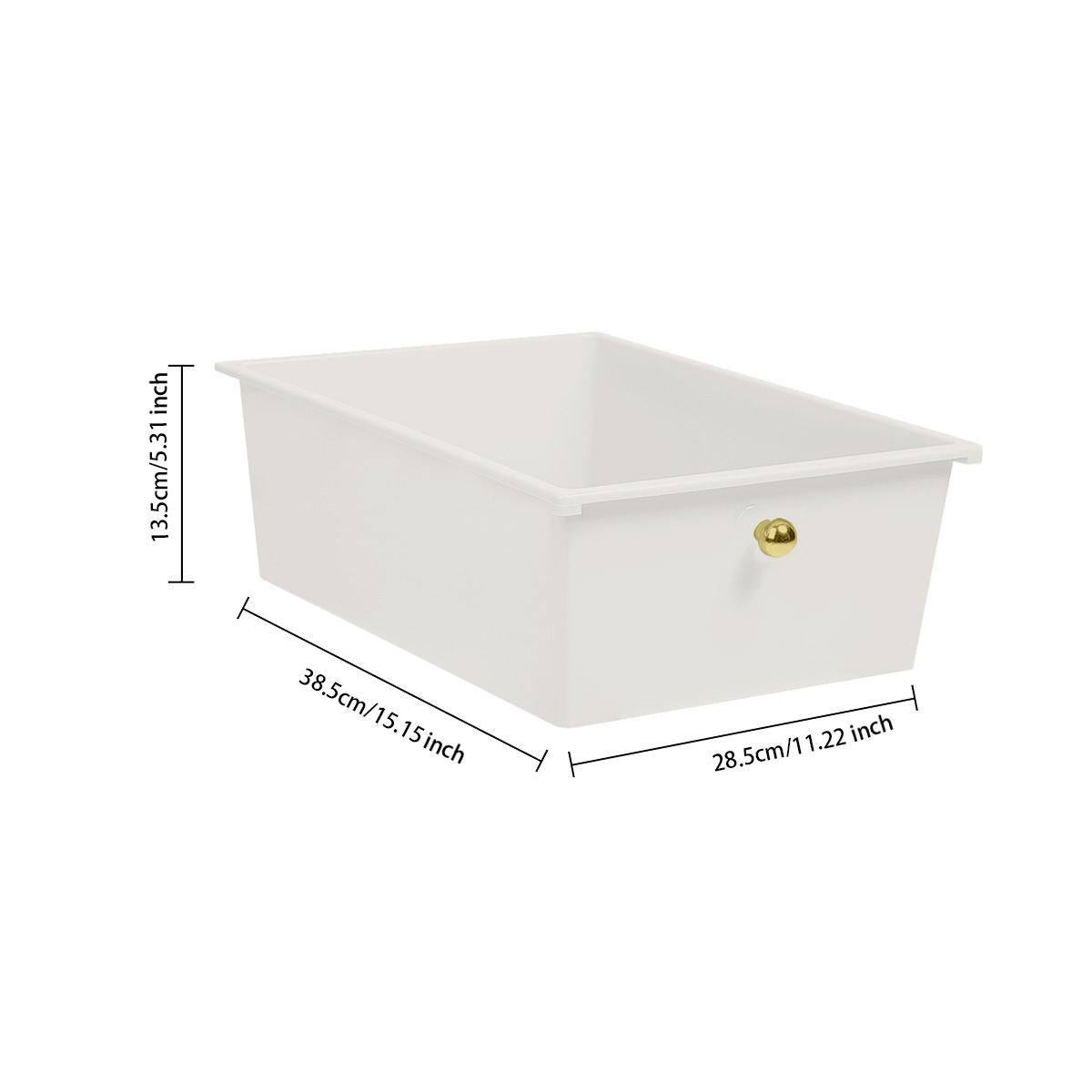 Gold Plastic Rolling Storage Cart