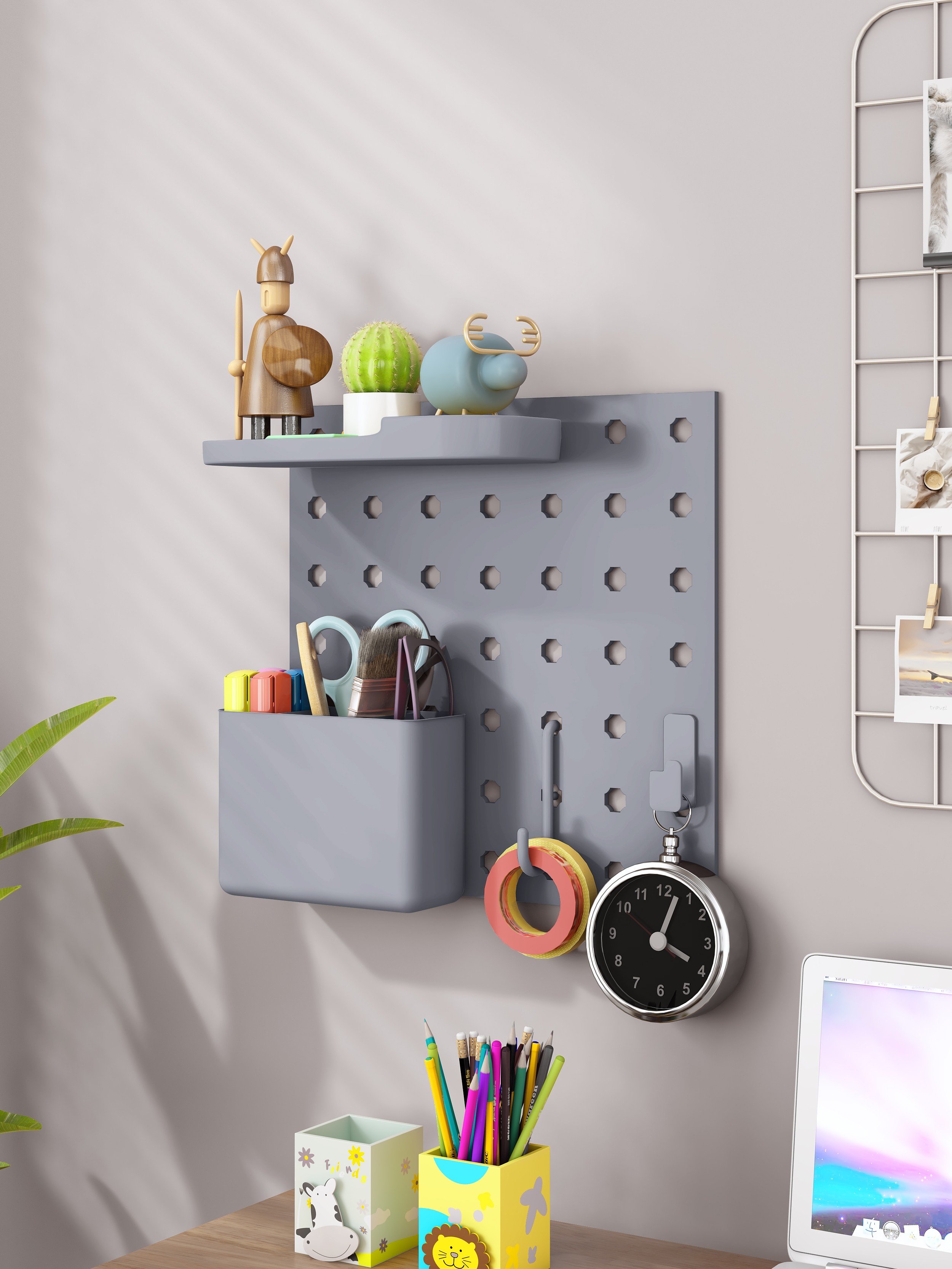 pegboard wall shelf