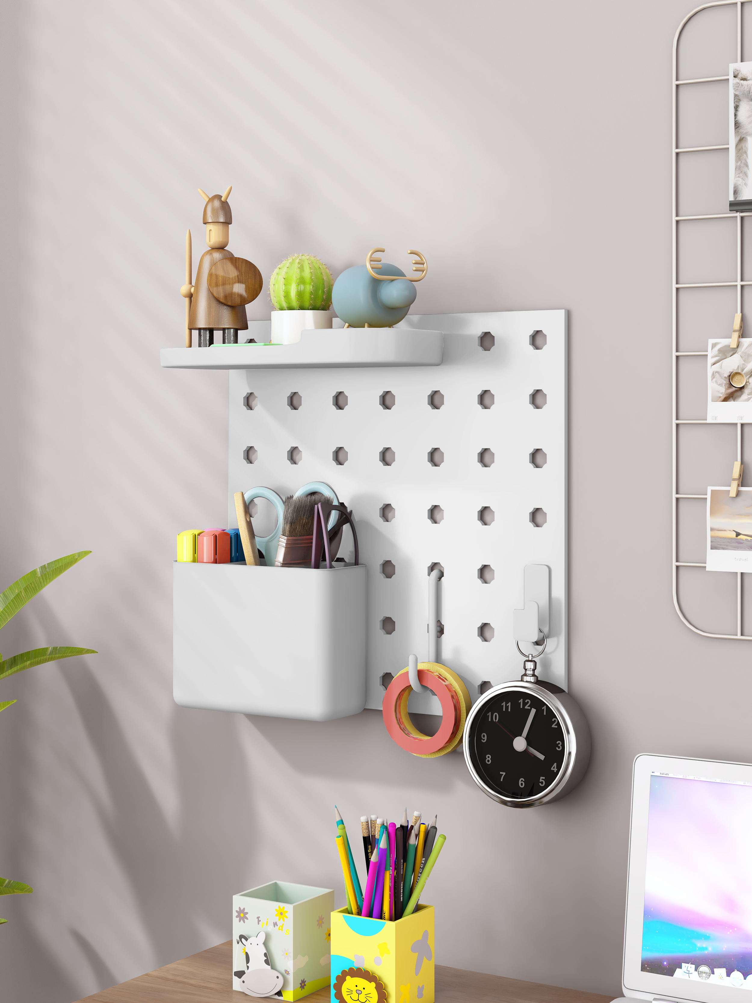pegboard wall shelves