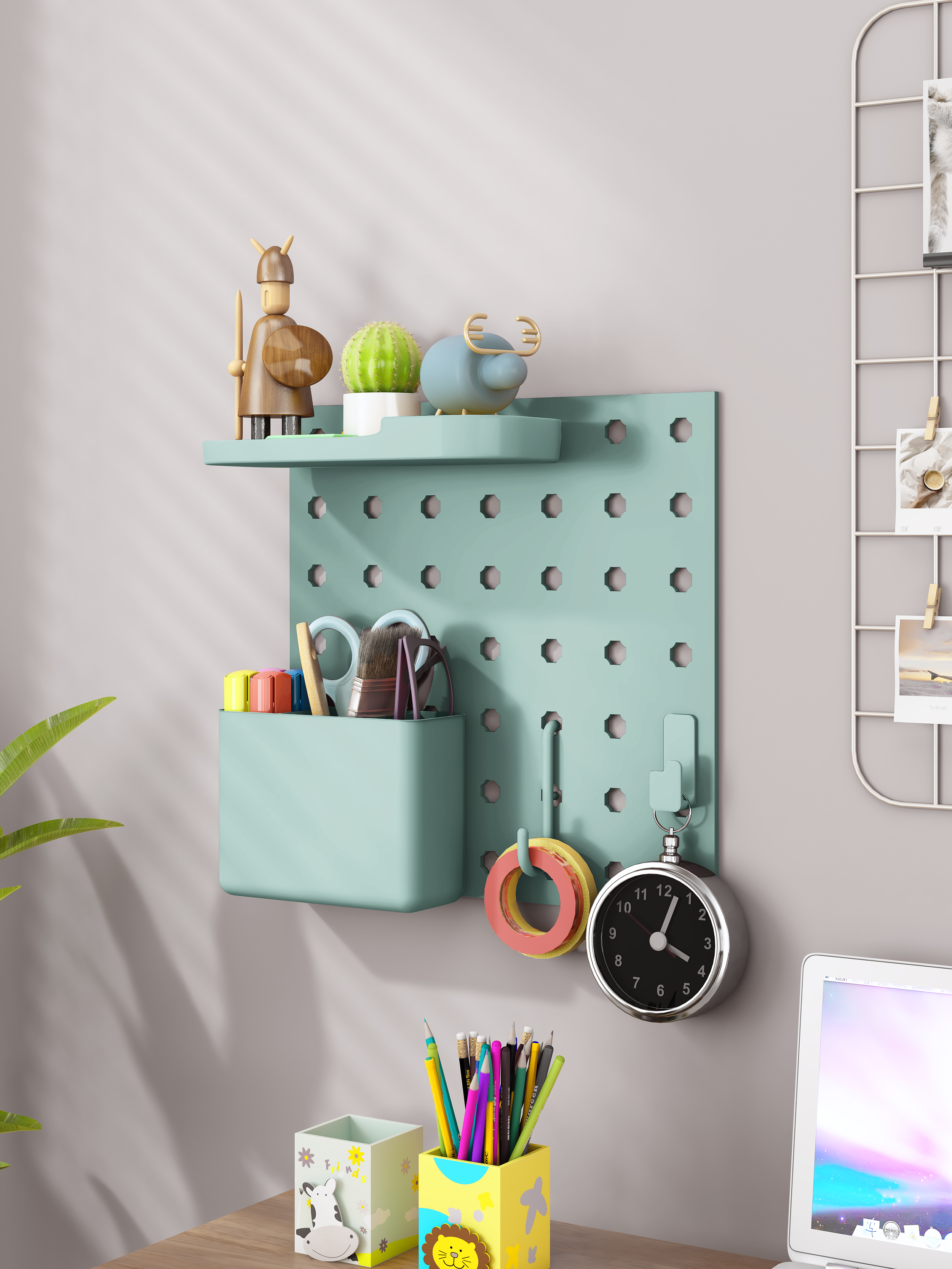 pegboard wall shelf