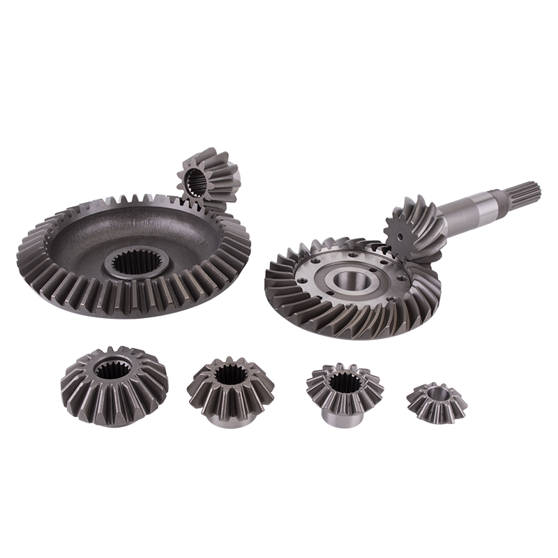 Hyperbolic front axle gears