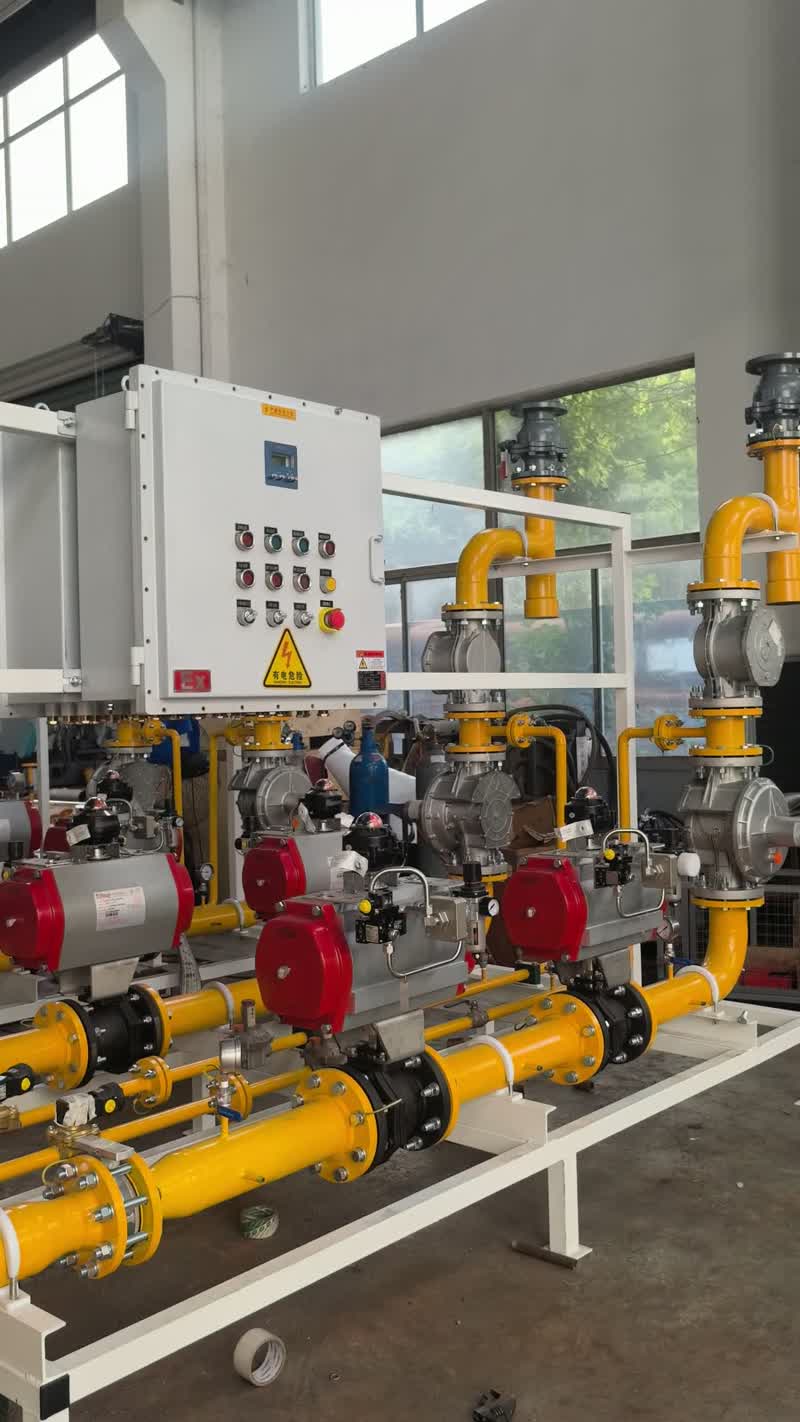 industrial gas valve train