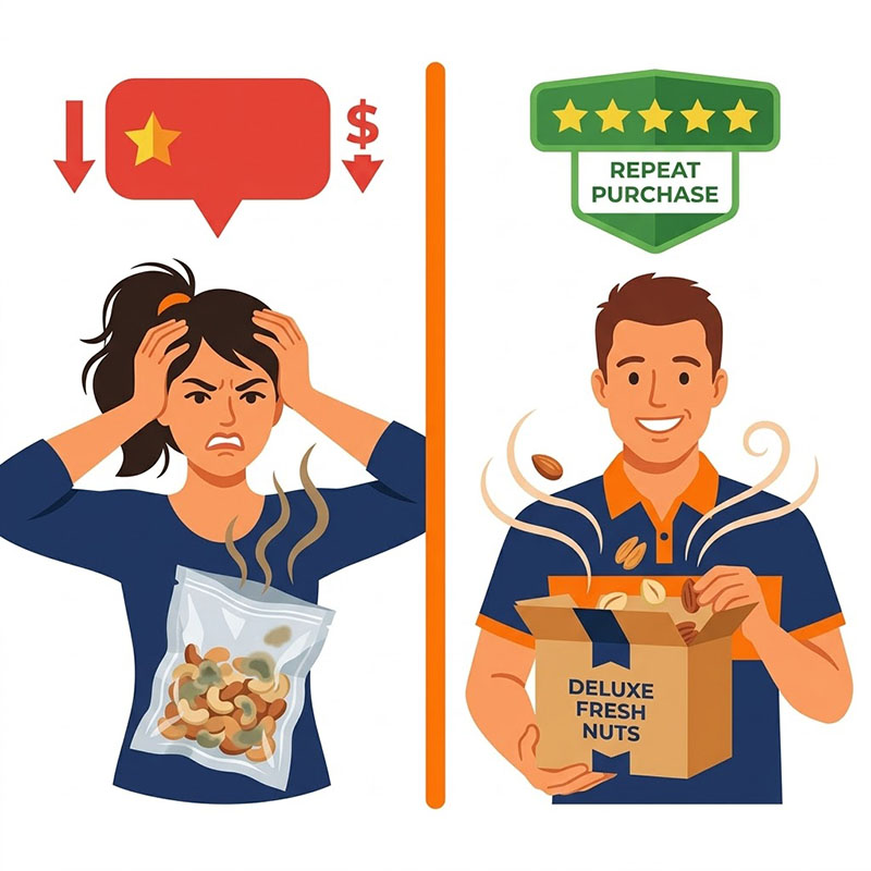 nut packaging defects