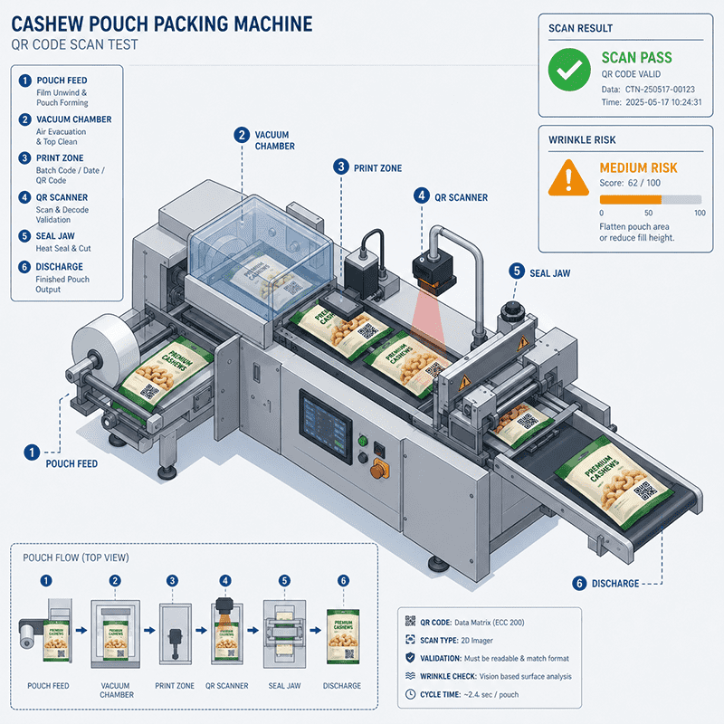 cashew pouch packing machine