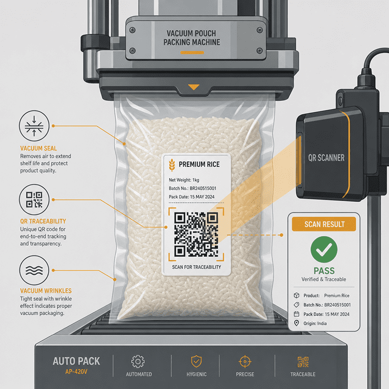 vacuum sealing machine with nitrogen flushing