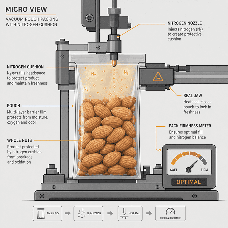 cashew pouch packing machine