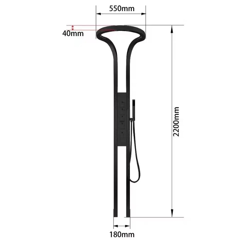 waterfall shower system