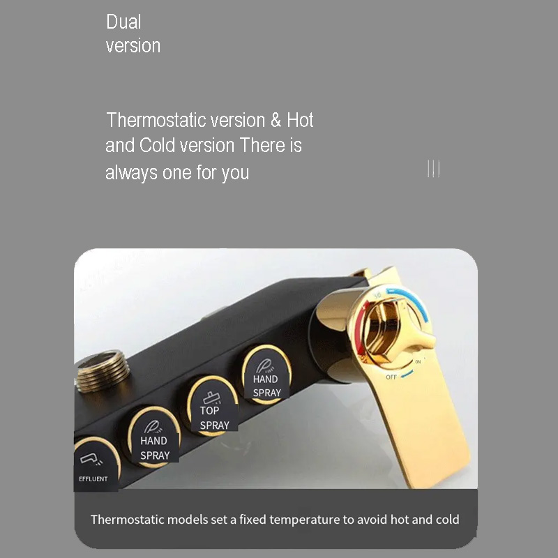 black and gold shower set black and gold shower set