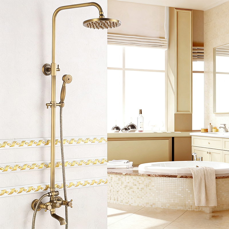 brass shower head set