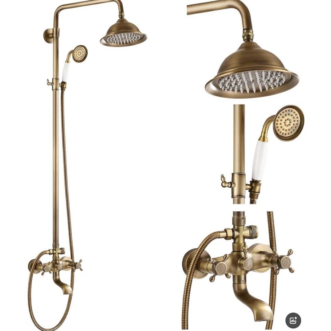 brass shower set