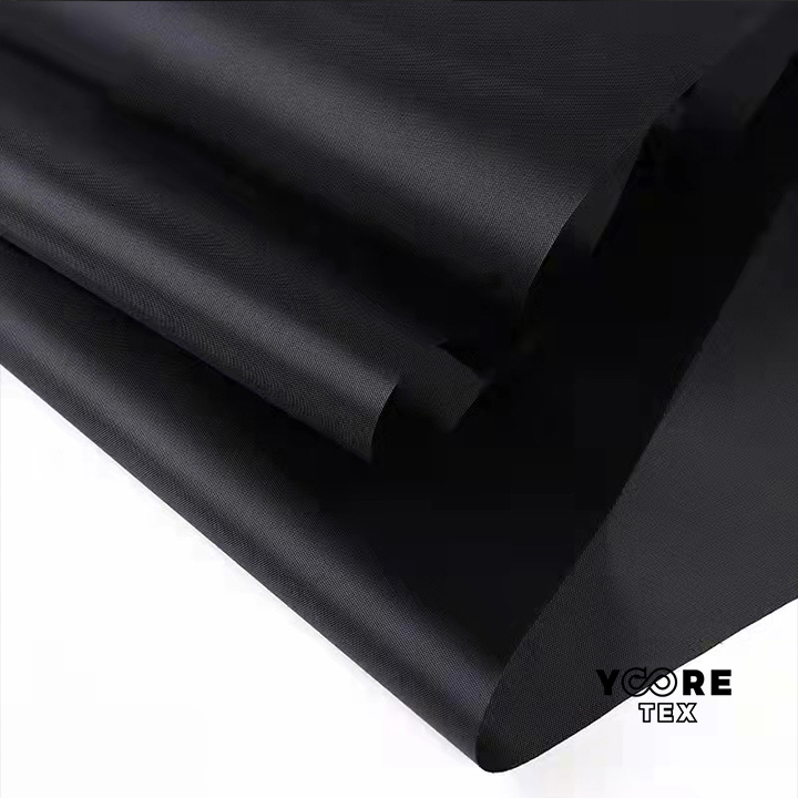 Black 100% recycled polyester fabric