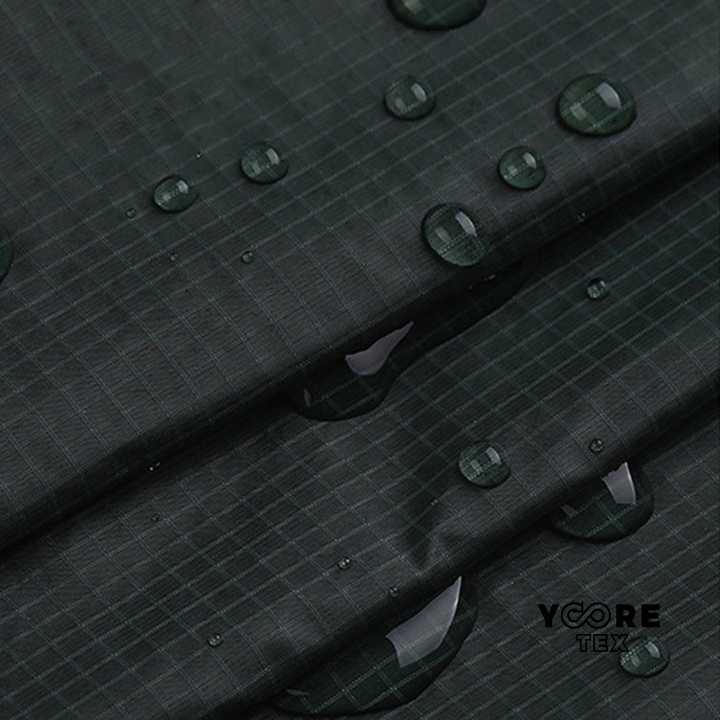 Black T2T ripstop polyester fabric
