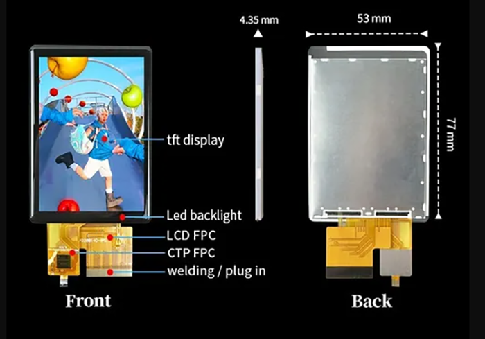 500nit 2.8 inch LCD Screen
