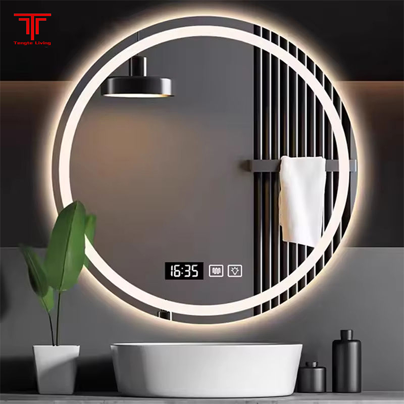 Custom Lighted Standing Bathroom Mirror