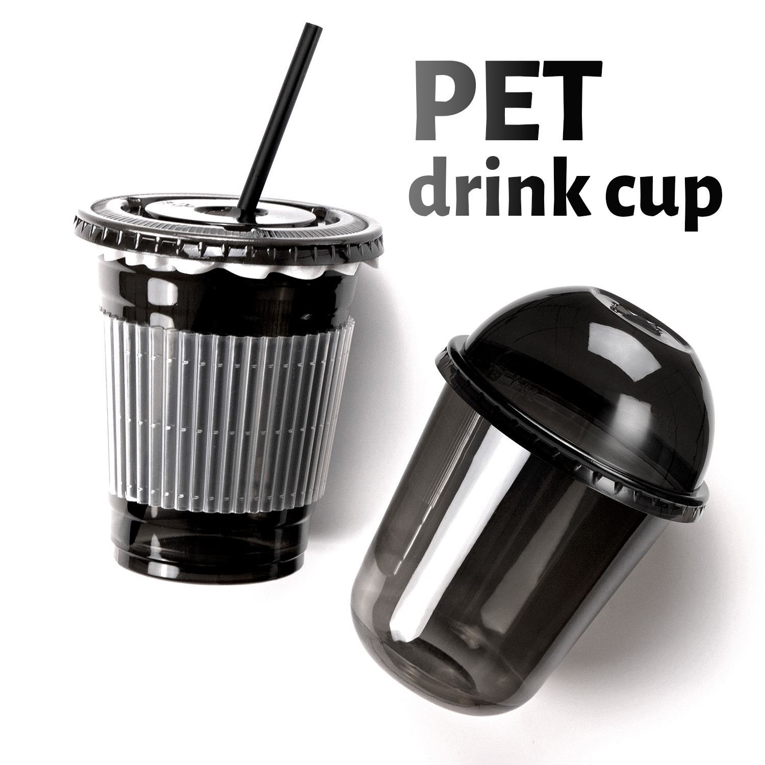clear PET cups