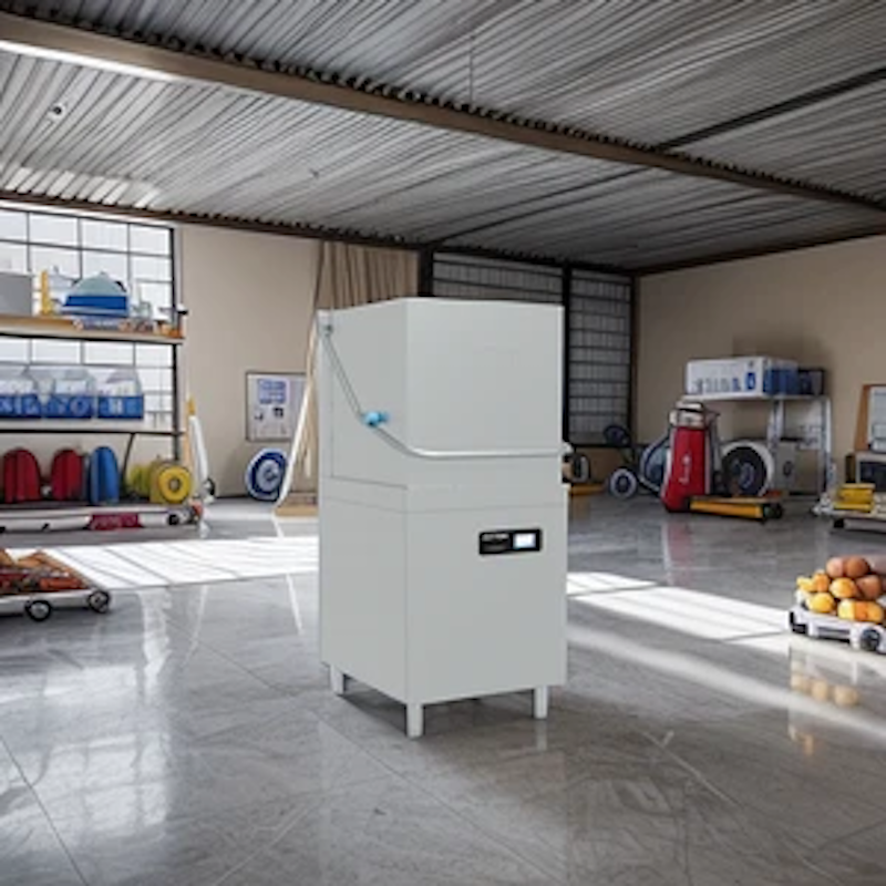 commercial hood type dishwasher